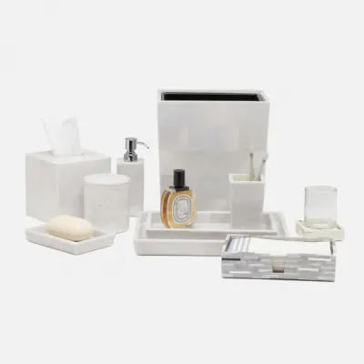 Milan White Bath Accessories