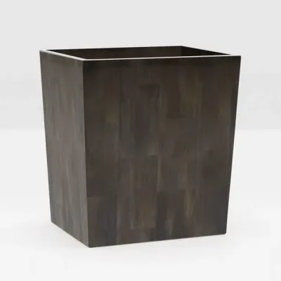 Arles Dark Wastebasket Rectangular: 10"L x 8"W x 11"H