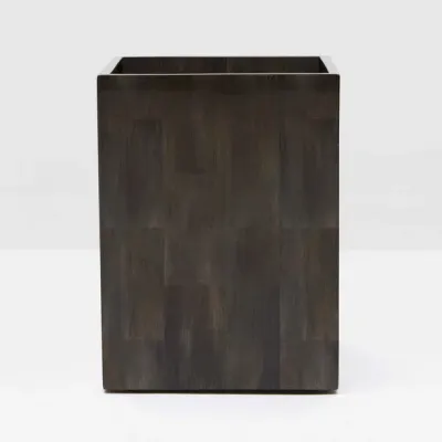 Arles Dark Wastebasket Square: 8.5"L x 8.5"W x 11"H