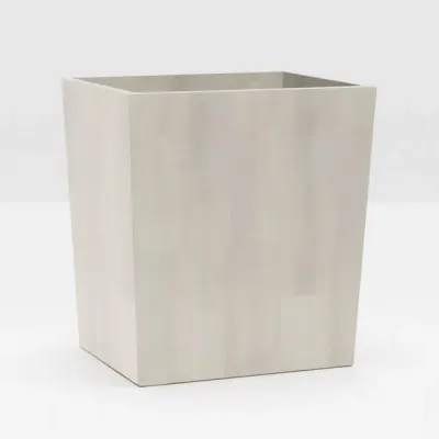Arles White Wastebasket Rectangular: 10"L x 8"W x 11"H