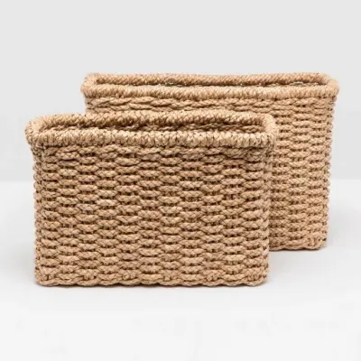 Yuma 2X2 Braided Towel Holder Rectangular Seagrass, Set Of 2