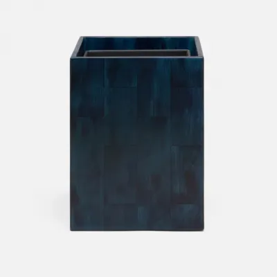 Arles Navy Wastebasket Square: 8.5"L x 8.5"W x 11"H