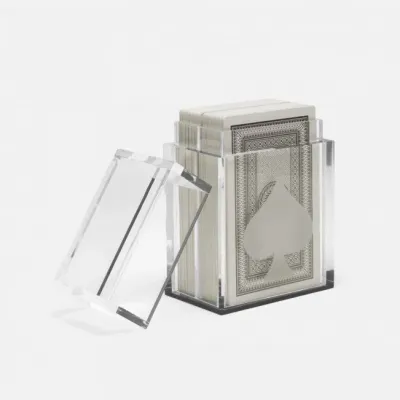 Soma Clear/Gray Card Box X-large: 6"L x 3.5"W x 8"H