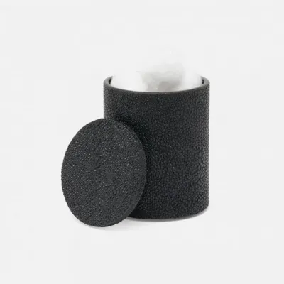Manchester Black Bath Canister Small: 3"D x 4"H