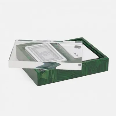 Barrington Faux Malachite Card Box Set