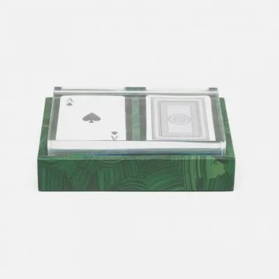 Barrington Faux Malachite Card Box Set