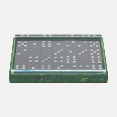 Barrington Faux Malachite Domino Box Set Oversized