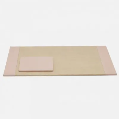 Asby Dusty Rose Full-Grain Leather Desk Accessories