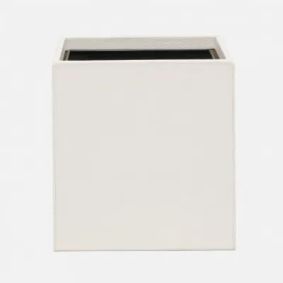 Victoria White Wastebasket Rectangular: 10.5"L x 8.5"W x 11.5"H