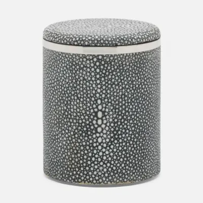 Bradford Cool Gray/Silver Bath Canister Small: 3"D x 4"H