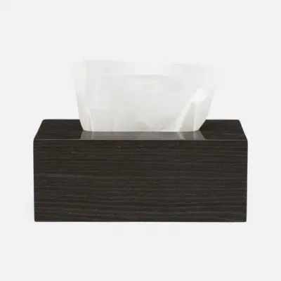 Westerly Dark Oak Tissue Box Rectangular: 9.5"L x 5.5"W x 4"H