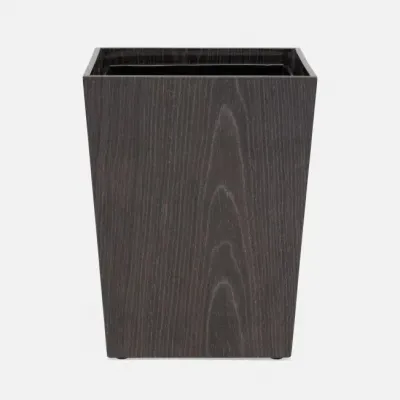 Westerly Dark Oak Wastebasket Square Tapered Veneer