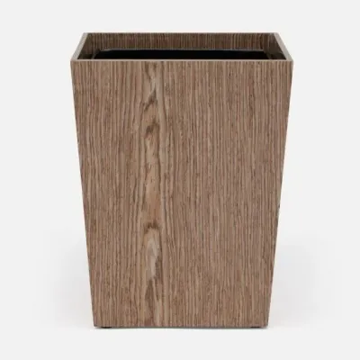 Westerly Oak Wastebasket Square: 8.5"L x 8.5"W x 11"H