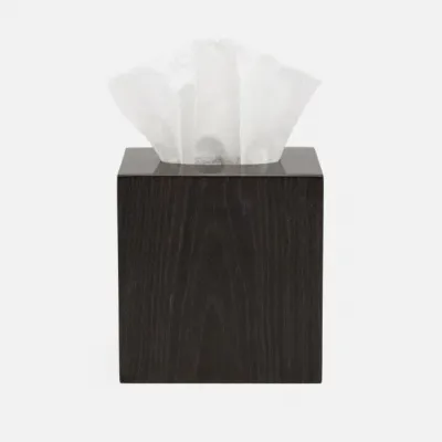 Westerly Dark Oak Tissue Box Square Straight Veneer