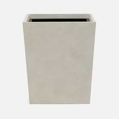 Segovia Light Gray Rec. Wastebasket Rectangular: 11.5"L x 9"W x 14"H