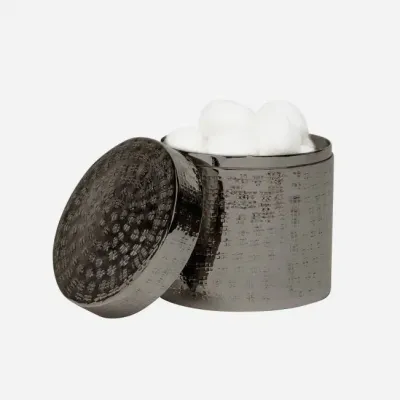 Buren Black Nickel Bath Canister 4"D x 4.5"H