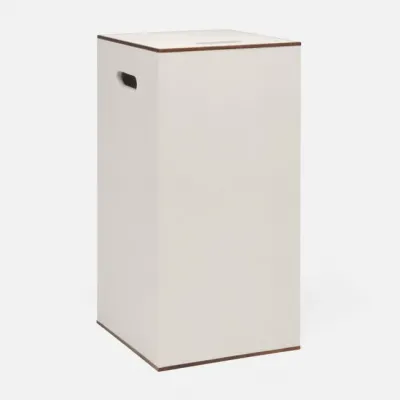 Northwich Blanc Br Hamper Square Straight Realistic Faux Shagreen