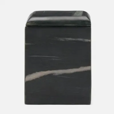 Kavala Black Canister Large Rounded Edges Marble