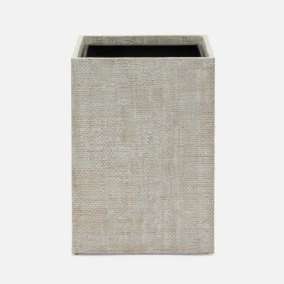 Ghent Whitewashed Wastebasket Square Straight Bagor Grass