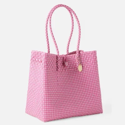 Izmir Pink/White Shopper Bag Recycled Plastic