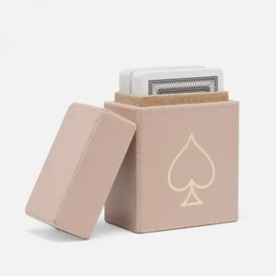 Aira Dusty Rose Card Box Full-Grain Leather