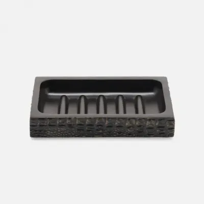 Hawen Dark Mushroom Soap Dish 6"L x 4"W x 1"H