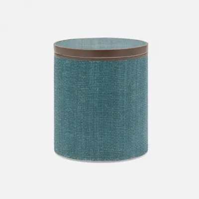 Maranello Teal/Brown Canister Round Abaca/Resin