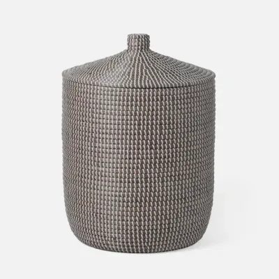 Roslyn Gray/White Basket Tall Seagrass