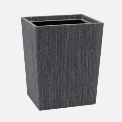 Galway Slate Blue Wastebasket Rectangular: 11.5"L x 9"W x 14"H