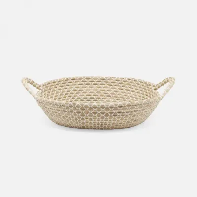 Kendari Natural/White Storage Baskets Seagrass Pack/2