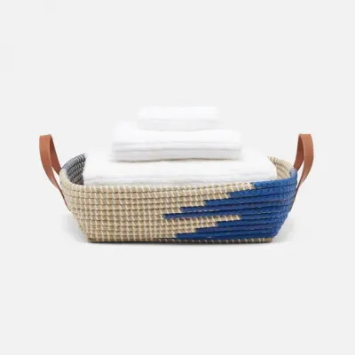 Olinda Dark Blue/Natural Storage Baskets Seagrass Pack/2