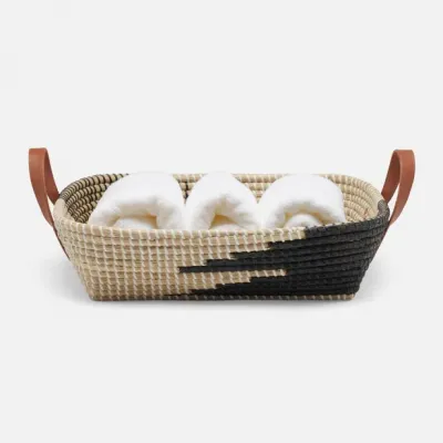 Olinda Black/Natural Storage Baskets Seagrass Pack/2