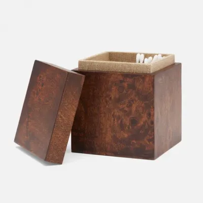 Bern Dark Honey Bath Canister 4"L x 4"W x 5"H