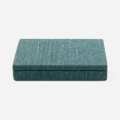 Preston Dark Teal Card Box Xlarge Cotton Jute