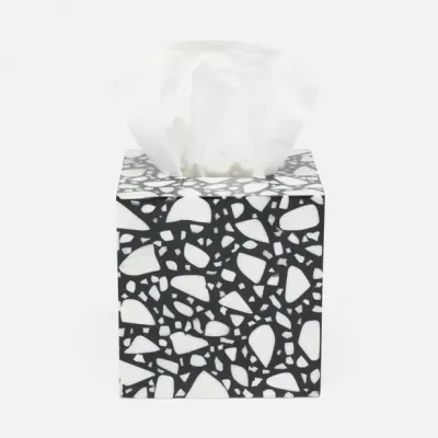 Remini Black/White Tissue Box 5.5"L x 5.5"W x 5.75"H