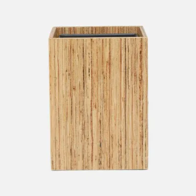 Sumter Natural Wastebasket Square: 8"L x 8"W x 11"H