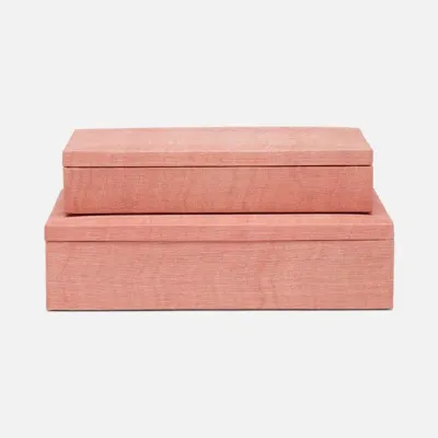 Zamora Vintage Rose Box 13"L x 6.5"W x 2.5"H, 14.5"L x 8.5"W x 3.5"H Set of 2