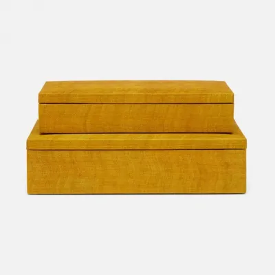 Zamora Mustard Box 13"L x 6.5"W x 2.5"H, 14.5"L x 8.5"W x 3.5"H Set of 2