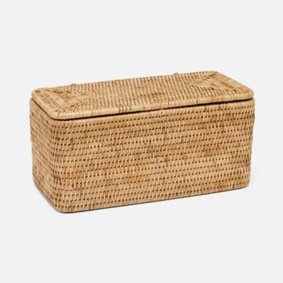 Camden Natural Double Toilet Paper Holder Woven Rattan