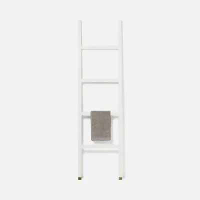Ramsey Bright White Leaning Towel Rack 22"L x 4"W x 80"H