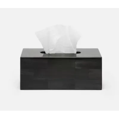 Arles Dark Tissue Box Rectangular Straight Faux Horn