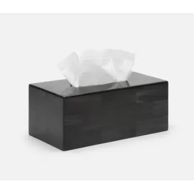 Arles Dark Tissue Box Rectangular Straight Faux Horn