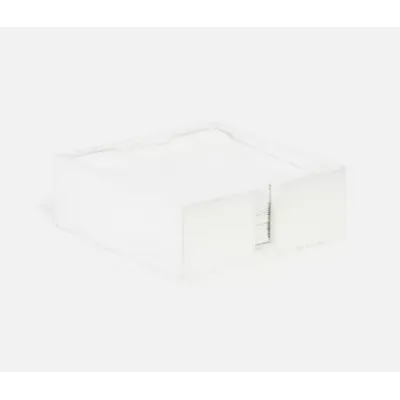 Brisbane Bright White, Luncheon Napkin Tray, Marine Leather, Pack of 2