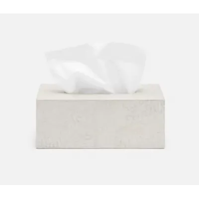 Callas White Tissue Box Rectangular: 10"L x 5.5"W x 4"H
