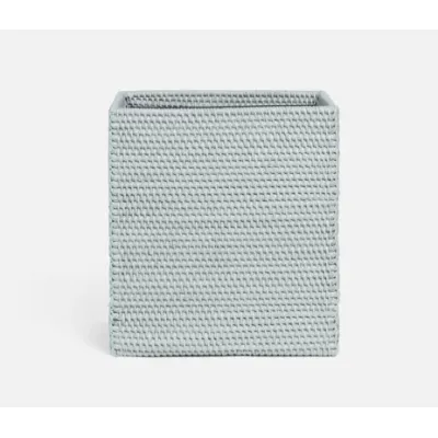 Dalton Light Gray Wastebasket Rectangular Tapered Rattan