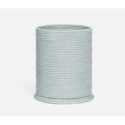 Dalton Light Gray Wastebasket Round Rattan