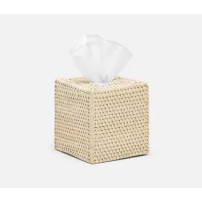 Dalton Cream Tissue Box Square Straight Rattan