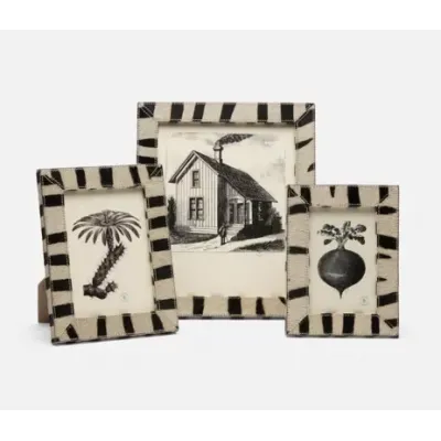 Hana Zebra Picture Frames Hair-On-Hide
