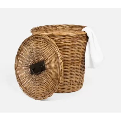 Lamia Natural Hamper Round Rattan