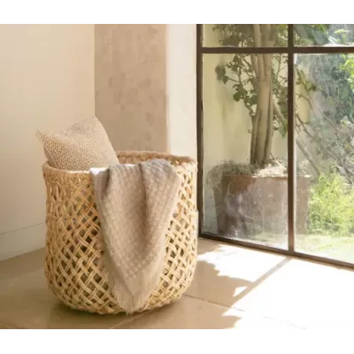 Kearny Bleached Basket 16"D x 14"H